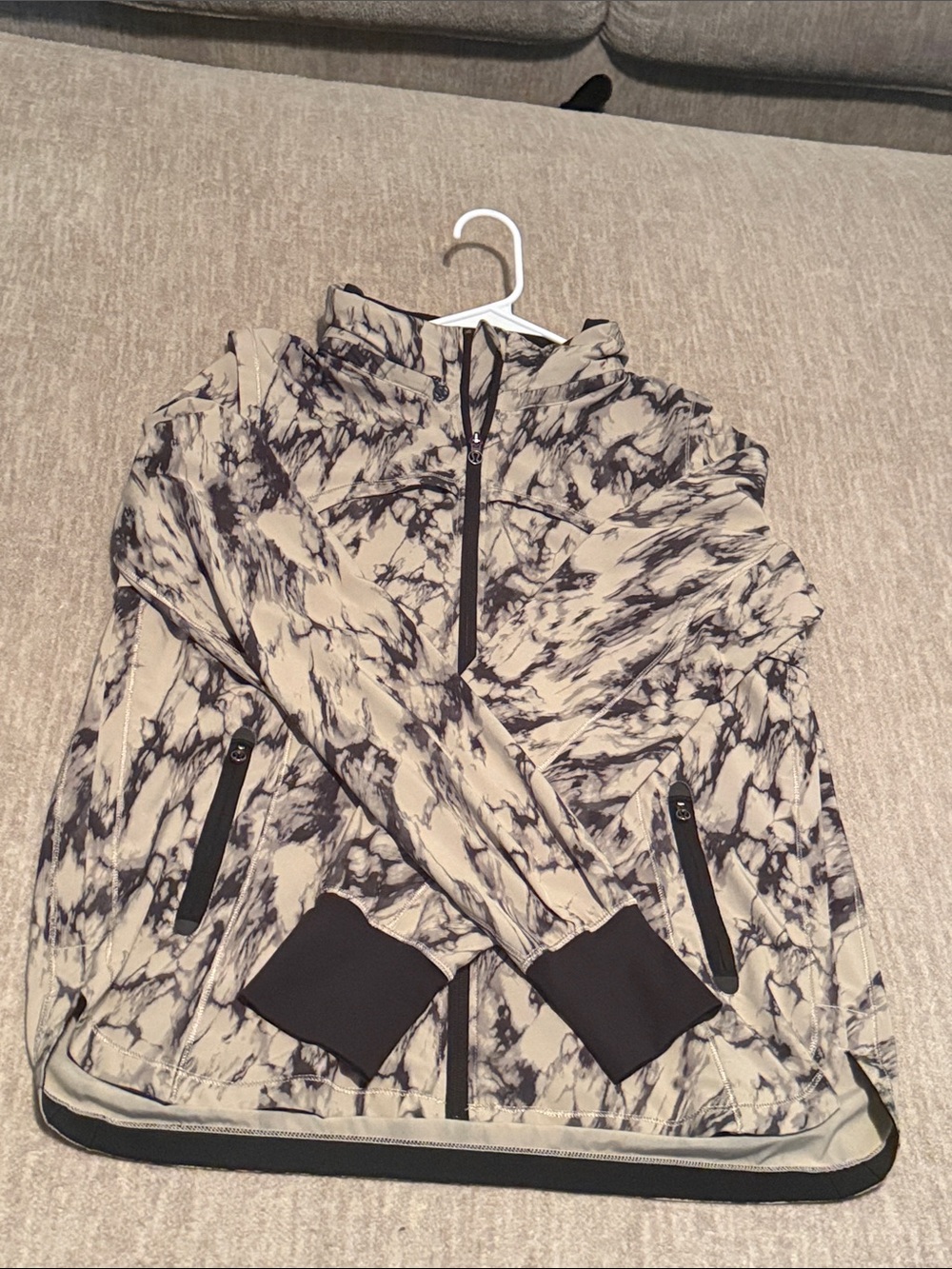LULULEMON Bring back the track Marble-Print Hooded Jacket